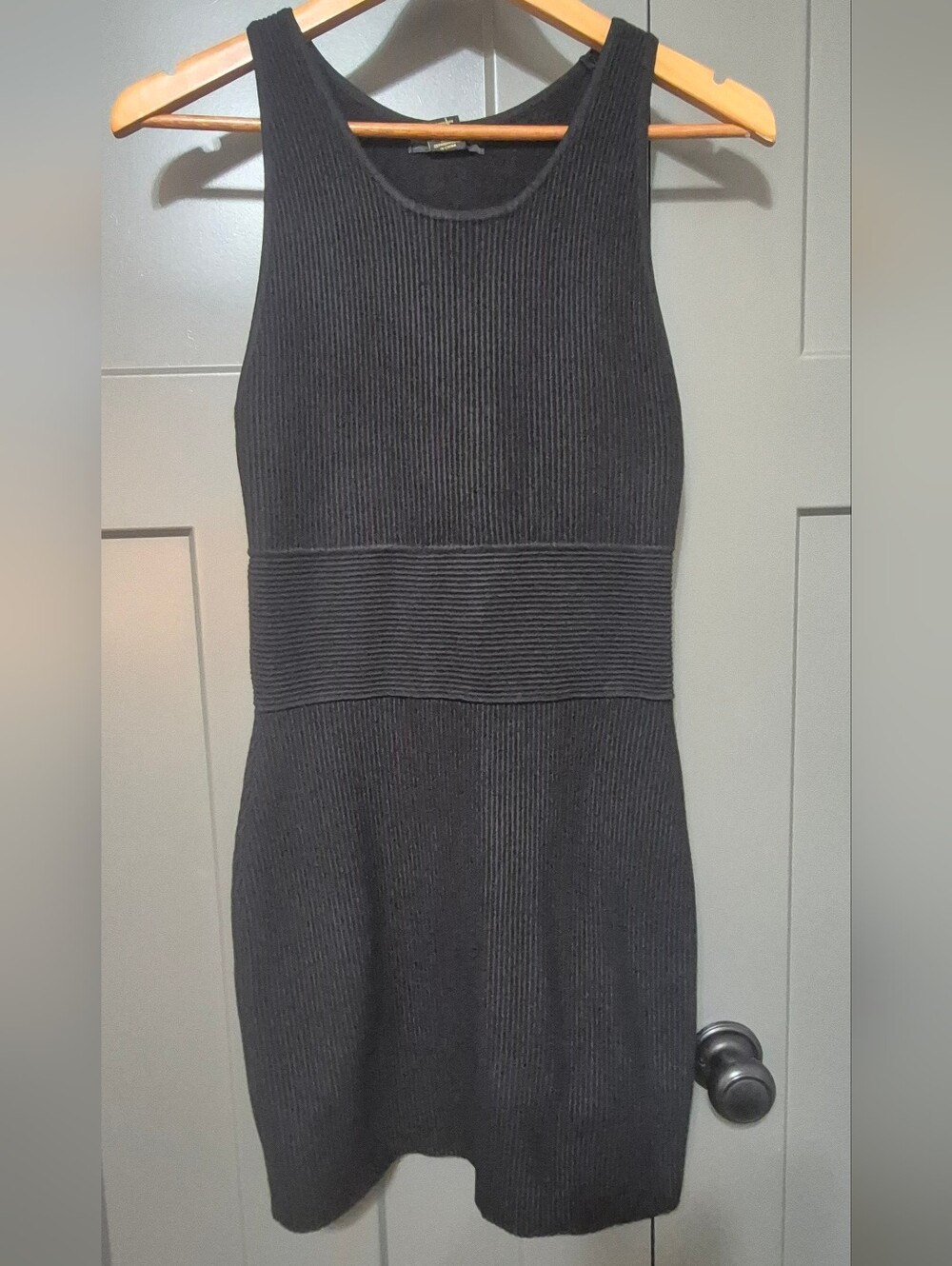 House of Harlow 1960 Ribbed Knit Sleeveless Dress Black Size M NWT - Picture 2 of 6